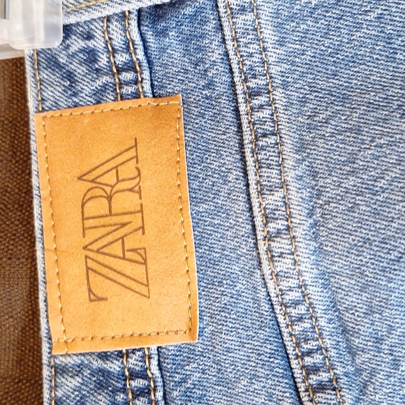 Zara Light Blue Straight Leg Jeans - Picture 9 of 12